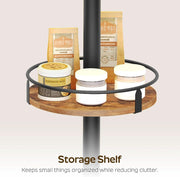 Wood-Grain Round Bar Table Set – cocktail table (view 5) | Roost & Roam