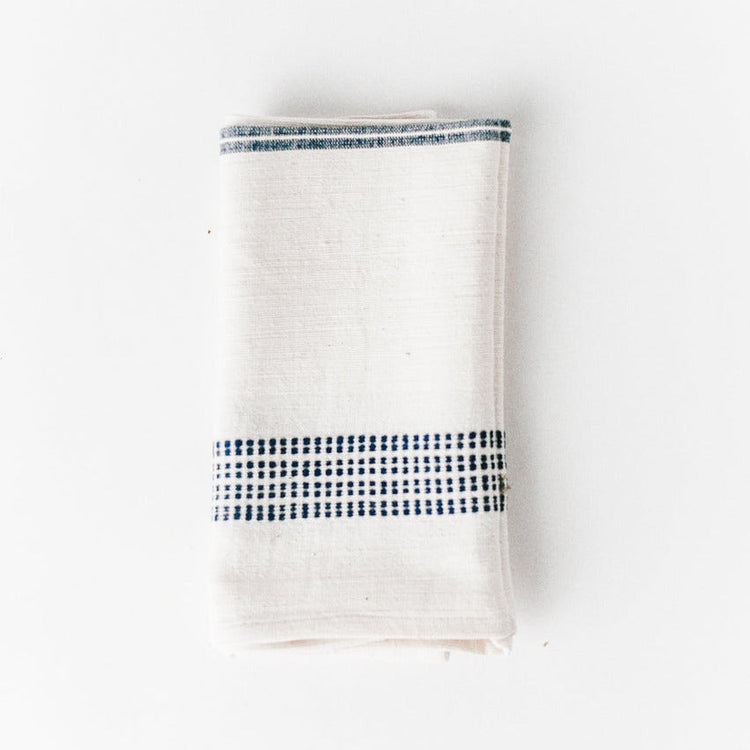 Hand-Spun Stripe Cotton Napkin Set