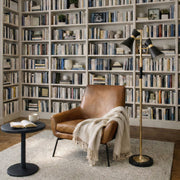 Axis Black and Gold Floor Lamp with Four-Way Switch