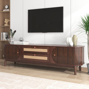 Fluted Rattan-Front Media Console