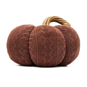 Cable-Knit Fabric Pumpkin Decor Set