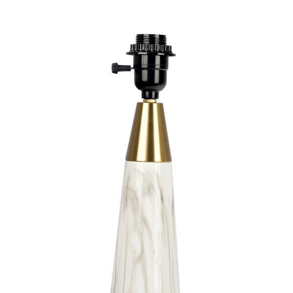 Marble-Finish Brass Accent Table Lamp — alternate color temperature setting