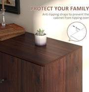 Wood-Grain Three-Drawer Buffet Cabinet – buffet (view 7) | Roost & Roam