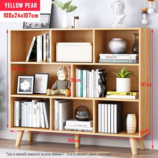 Pear Yellow Three-Tier Open Bookcase – book case (view 2) | Roost & Roam