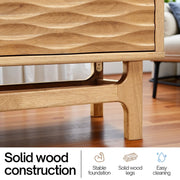 Relief-Carved Wood TV Stand — alternate view or variant option