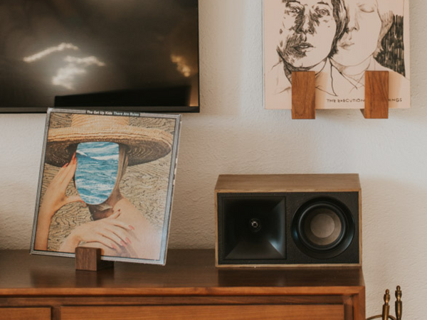 Hardwood Tabletop Record Stand