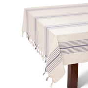 Striped Recycled Cotton Tablecloth Set