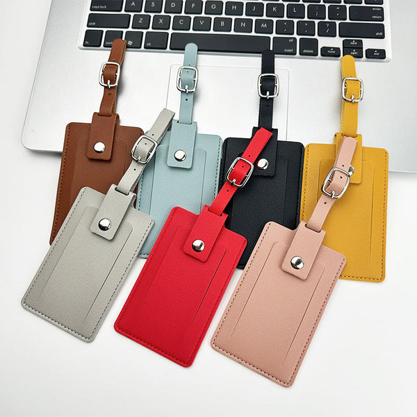 Faux Leather Luggage Tag