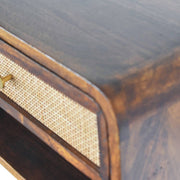 Woven Rattan Wall-Mounted Bedside Table