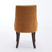 Channel-Tufted Ochre Upholstered Dining Chairs — additional product view 12