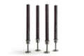 Frosted Black Paraffin Taper Candles Set
