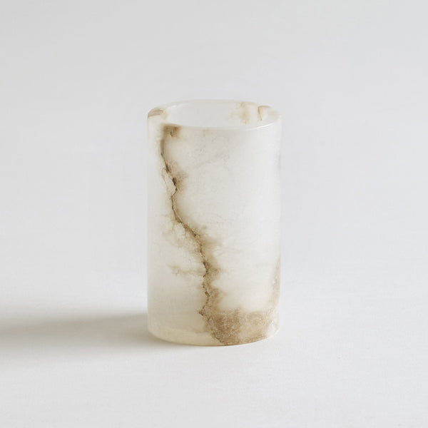 Hand-Cut Alabaster Tealight Holder