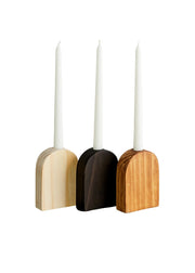 Arch Wood Taper Candle Stand