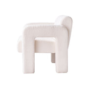 Boucle Upholstered Accent Chair — packaging and unboxing view