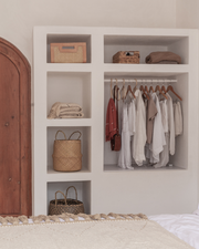 Chevron Seagrass Storage Basket