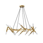 Matte Gold Branch Chandelier Light Fixture