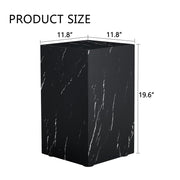 Marble-Print Block Side Table