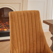 Channel-Tufted Ochre Upholstered Dining Chairs — alternate view or variant option