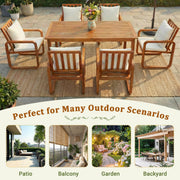 Acacia Wood Outdoor Dining Set