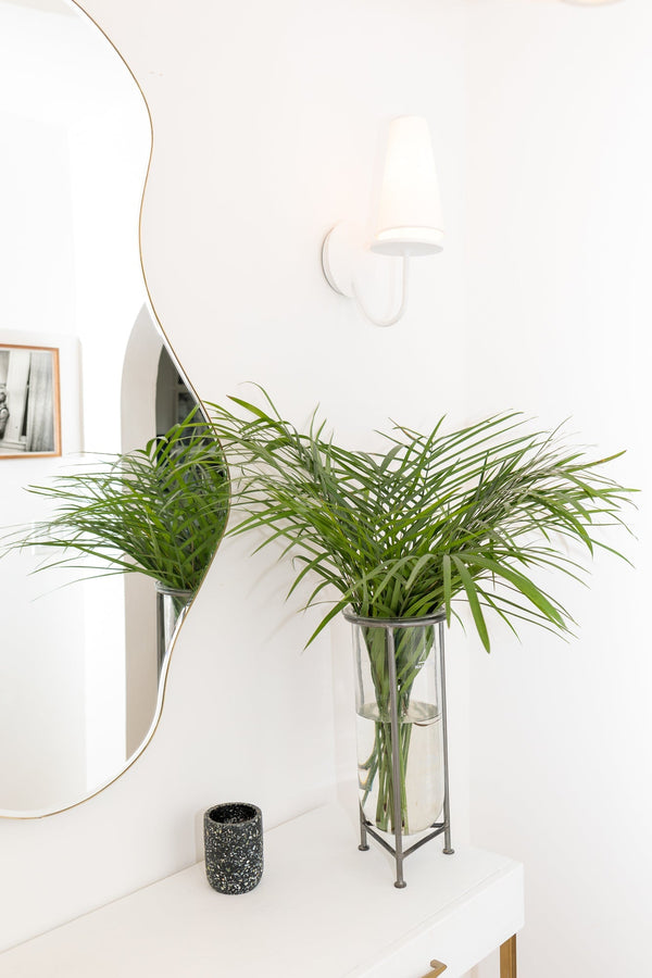 Clear Glass Tube Vase With Stand