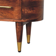 Curved Mango Wood Media Console
