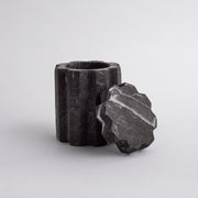 Hand-Carved Black Marble Container