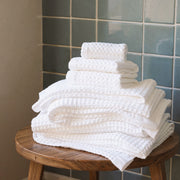 Waffle-Weave Cotton Bath Towel Set