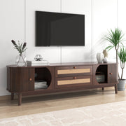 Fluted Rattan-Front Media Console