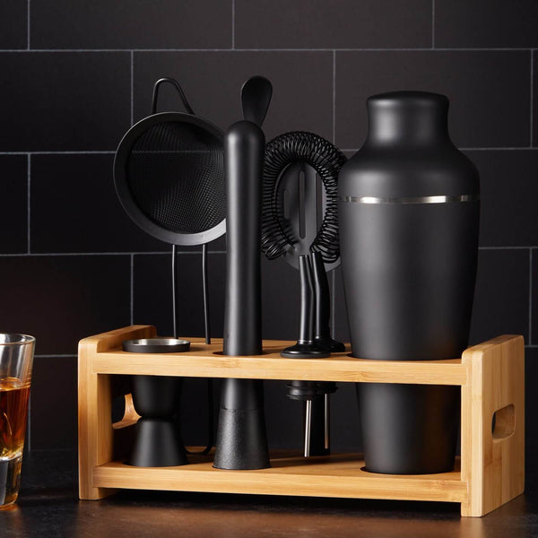 Matte Black Cocktail Shaker Set