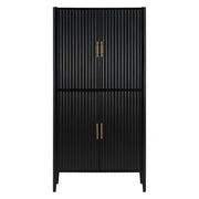 Fluted MDF Wine Display Cabinet