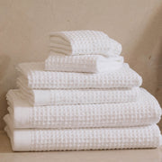 Waffle-Weave Cotton Bath Towel Set