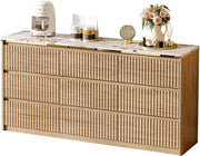 9 Drawer Dresser Chest With Polished Marble Tabletop
