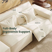 Velvet-Finish Modular Reclining Sectional Sofa