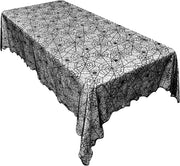 Black Lace Spider Web Tablecloth