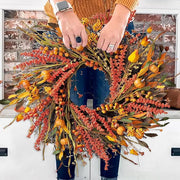 Harvest Berry and Pumpkin Fall Wreath