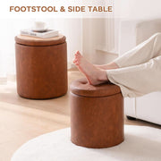 Tufted Faux Leather Storage Ottoman – ottoman (view 7) | Roost & Roam