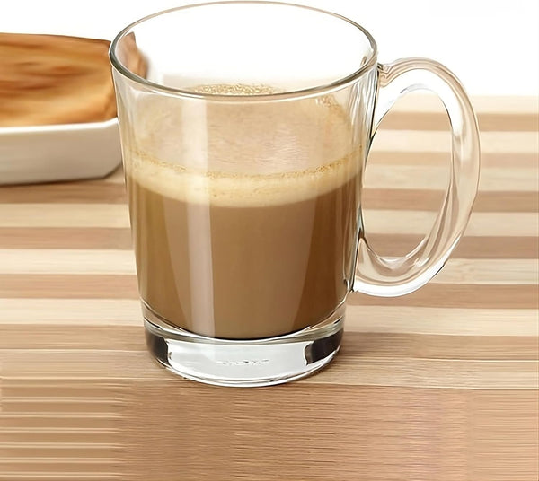 Clear Glass Handled Coffee Mug