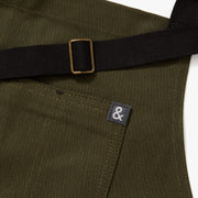 Olive Canvas Full Bib Apron