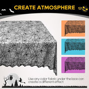 Black Lace Spider Web Tablecloth