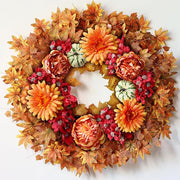 Silk Maple Leaf Fall Harvest Wreath