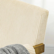 Wide-Wale Corduroy Accent Armchair — back and side profile detail