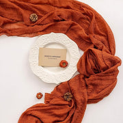 Terracotta Cheesecloth Gauze Table Runner Set