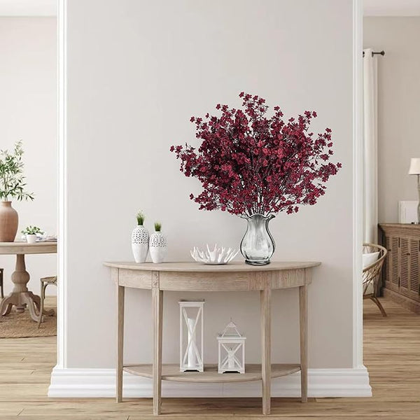 Burgundy Baby's Breath Stems Set stem, branching spray