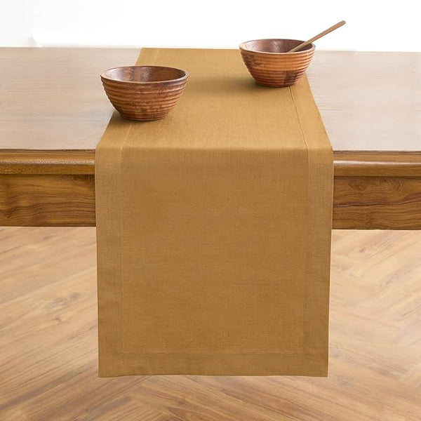 Caramel Linen Table Runner