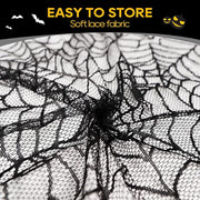 Black Lace Spider Web Tablecloth