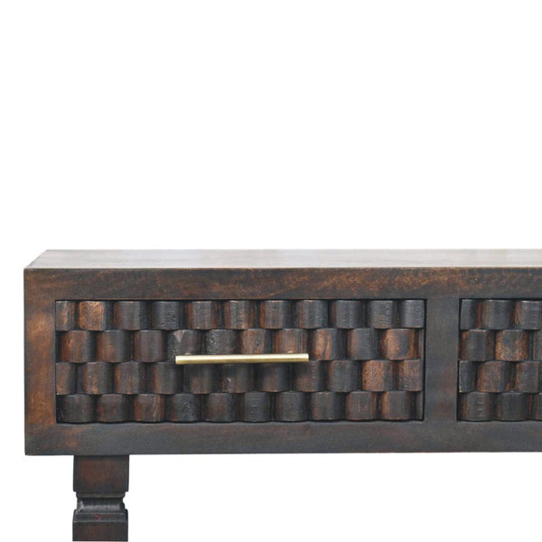 Carved Mango Wood Console Table