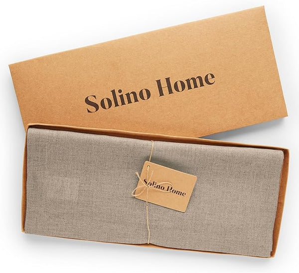 Taupe table runner, rectangular