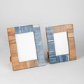 Inlaid Wood and Bone Picture Frame