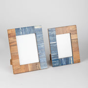 Inlaid Wood and Bone Picture Frame