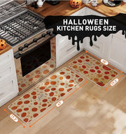 Pumpkin Print Kitchen Mat Set
